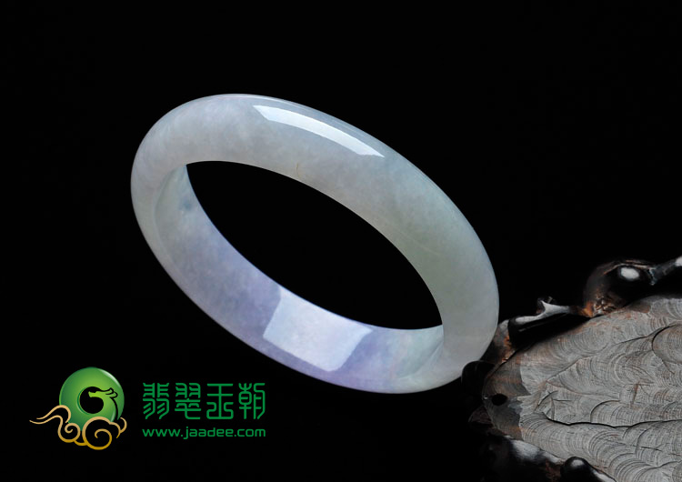 冰种淡晴水紫罗兰缅甸翡翠手镯（58mm）