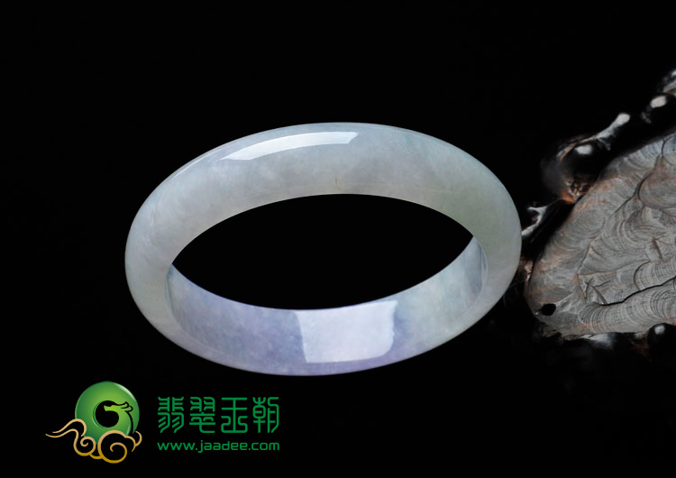 冰种淡晴水紫罗兰缅甸翡翠手镯（58mm）