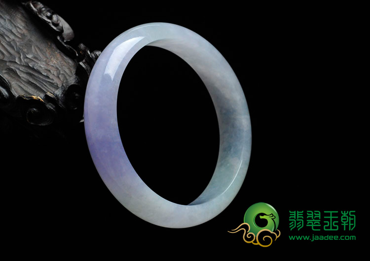 冰种淡晴水紫罗兰缅甸翡翠手镯（58mm）