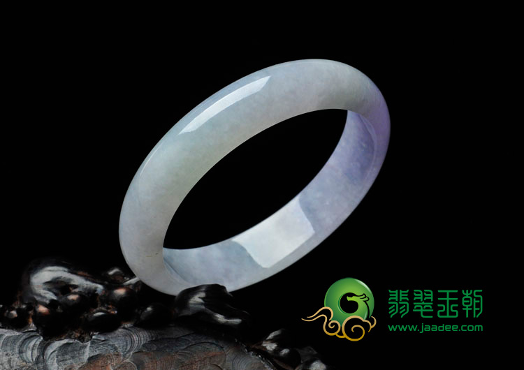 冰种淡晴水紫罗兰缅甸翡翠手镯（58mm）