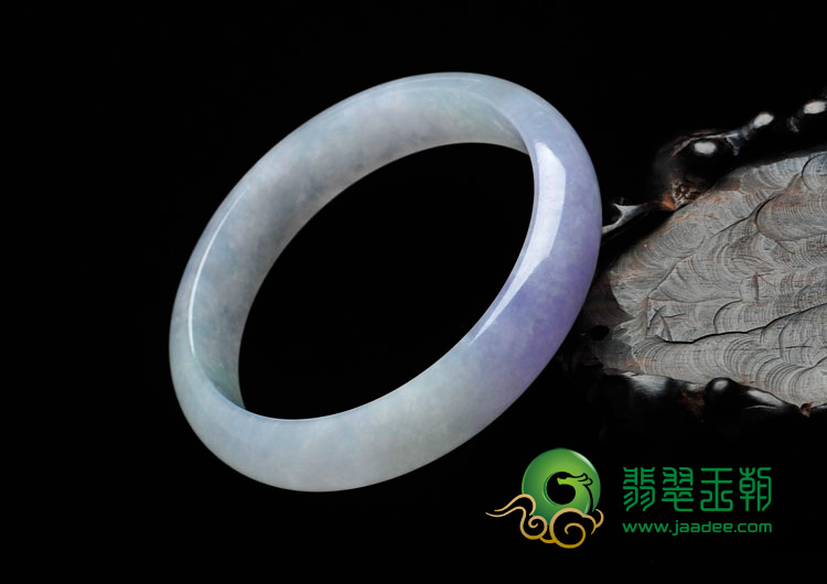 冰种淡晴水紫罗兰缅甸翡翠手镯（58mm）