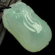 冰种晴水缅甸翡翠喜上眉梢挂件