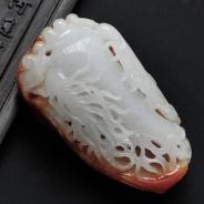 糯冰种红翡缅甸翡翠人生如意挂件
