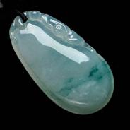 冰种飘花缅甸翡翠福瓜挂件