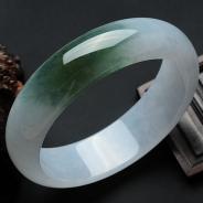 糯冰种晴水缅甸翡翠手镯（57.4mm）