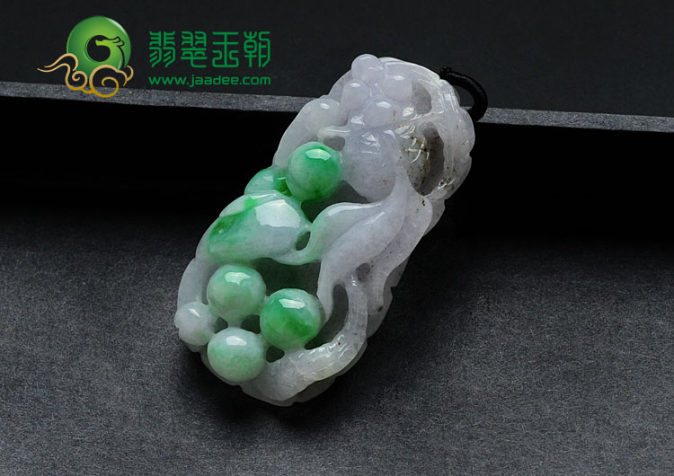 糯冰种春带彩缅甸翡翠金玉满堂挂件
