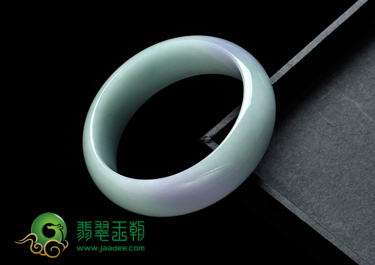 糯冰种春带彩缅甸翡翠手镯（55.3mm）