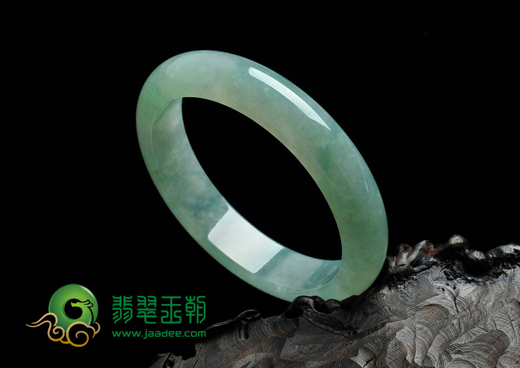 冰种晴水缅甸翡翠手镯（55mm）