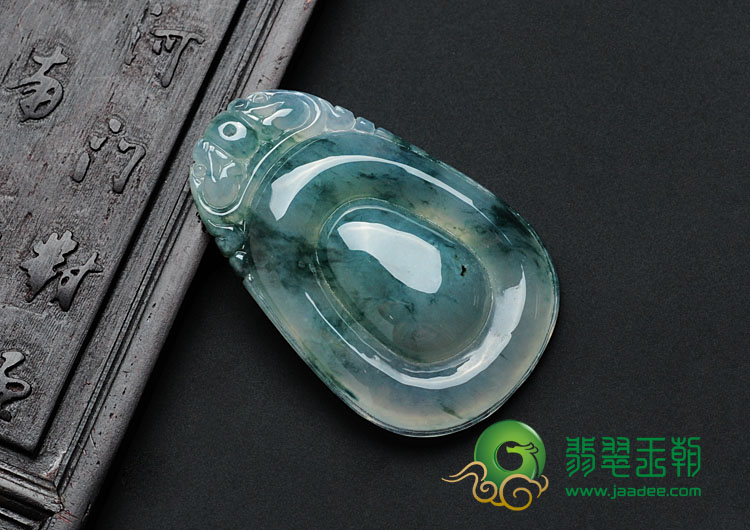 冰种飘花缅甸翡翠福在眼前挂件