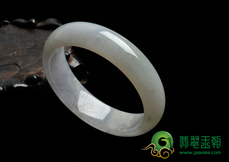 糯冰种淡紫罗兰缅甸翡翠手镯（52.9mm）