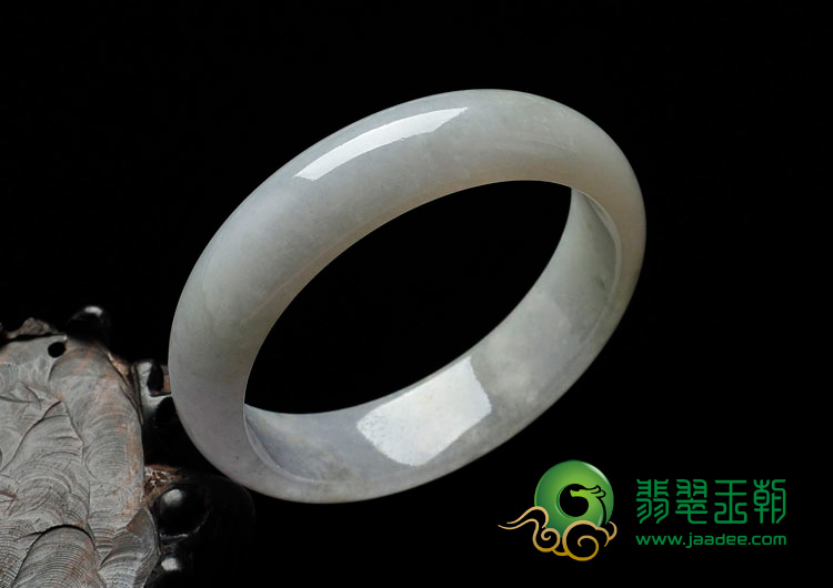 糯冰种淡紫罗兰缅甸翡翠手镯（52.9mm）