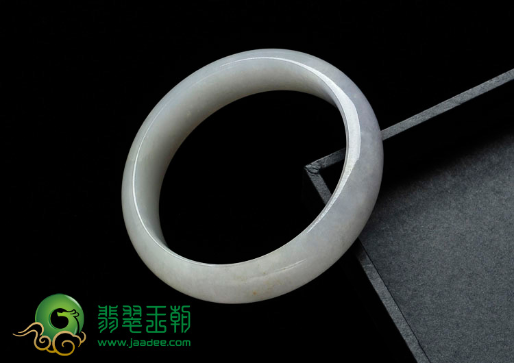 糯冰种淡紫罗兰缅甸翡翠手镯（52.9mm）