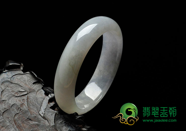 糯冰种淡紫罗兰缅甸翡翠手镯（52.9mm）