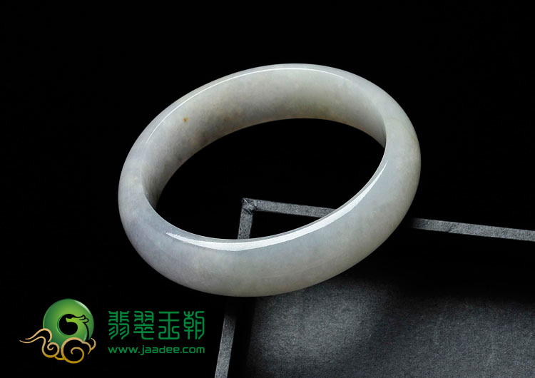 糯冰种淡紫罗兰缅甸翡翠手镯（52.9mm）