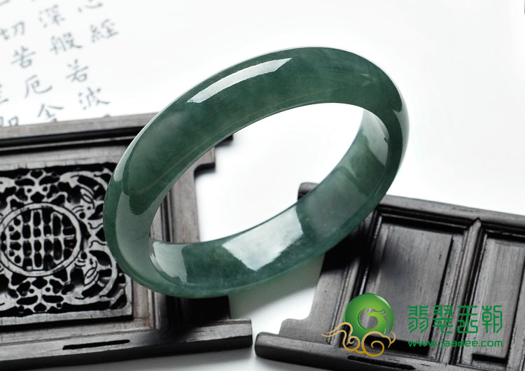 冰种油青缅甸翡翠手镯（54.2mm）