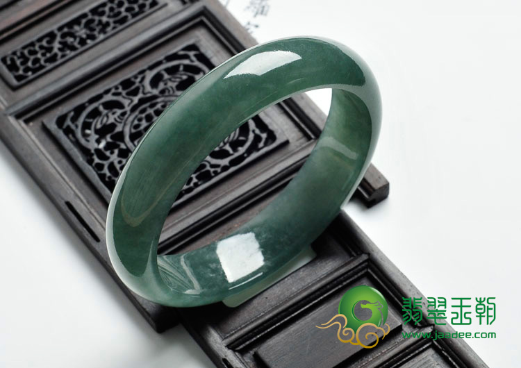 冰种油青缅甸翡翠手镯（54.2mm）