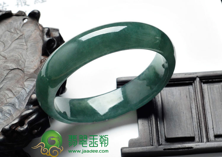 冰种油青缅甸翡翠手镯（54.4mm）