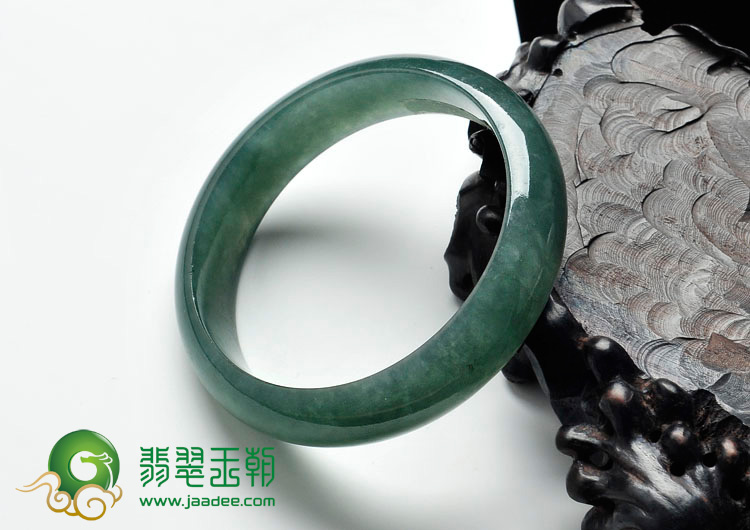 冰种油青缅甸翡翠手镯（54.4mm）