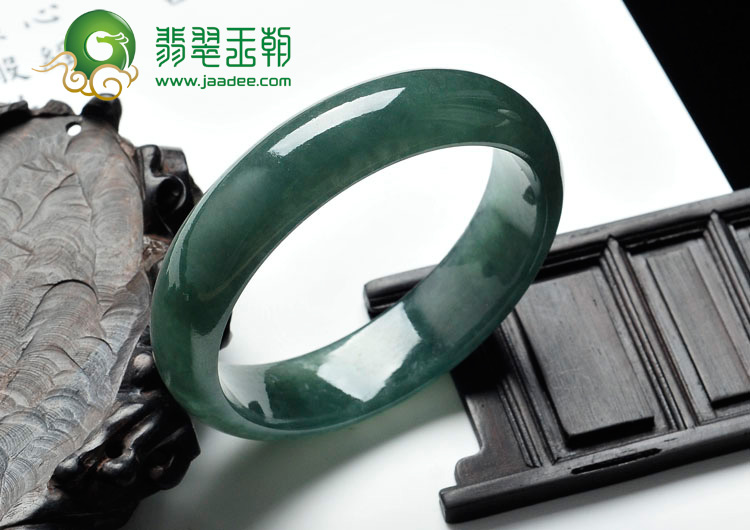 冰种油青缅甸翡翠手镯（54.4mm）