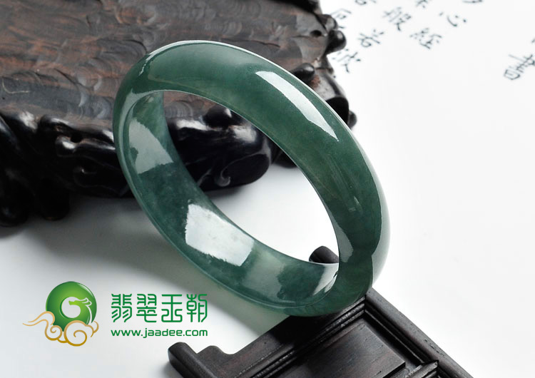冰种油青缅甸翡翠手镯（54.4mm）