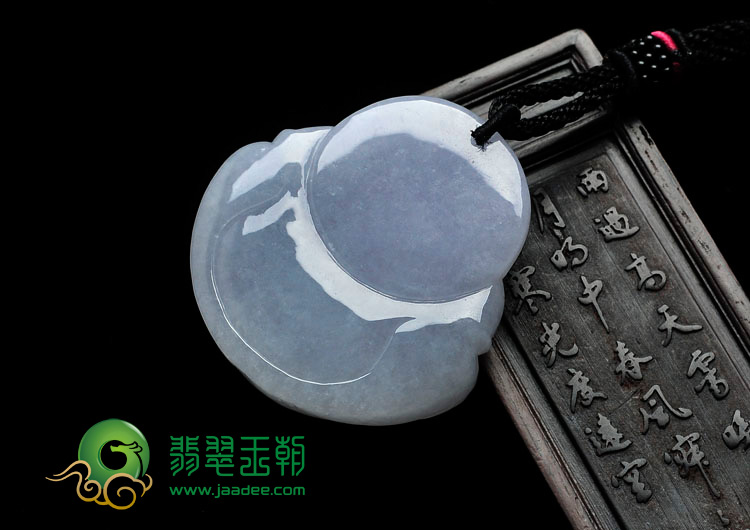 糯冰种紫罗兰缅甸翡翠玉佛挂件