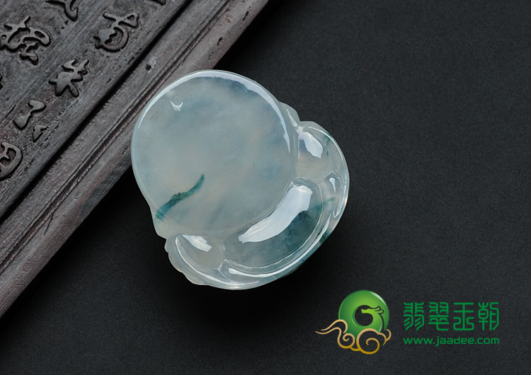 冰种飘花缅甸翡翠玉佛挂件