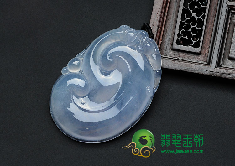 冰玻种紫罗兰缅甸翡翠如意挂件