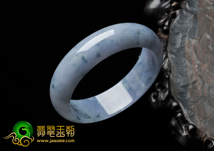 糯冰种紫罗兰飘花缅甸翡翠手镯（58.3mm）