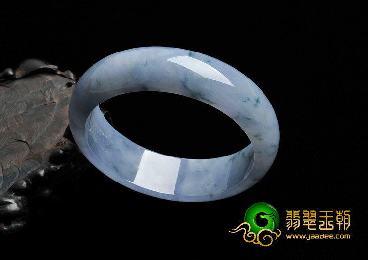 糯冰种紫罗兰飘花缅甸翡翠手镯（58.3mm）