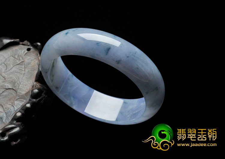 糯冰种紫罗兰飘花缅甸翡翠手镯（58.3mm）