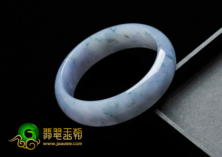 糯冰种紫罗兰飘花缅甸翡翠手镯（58.3mm）