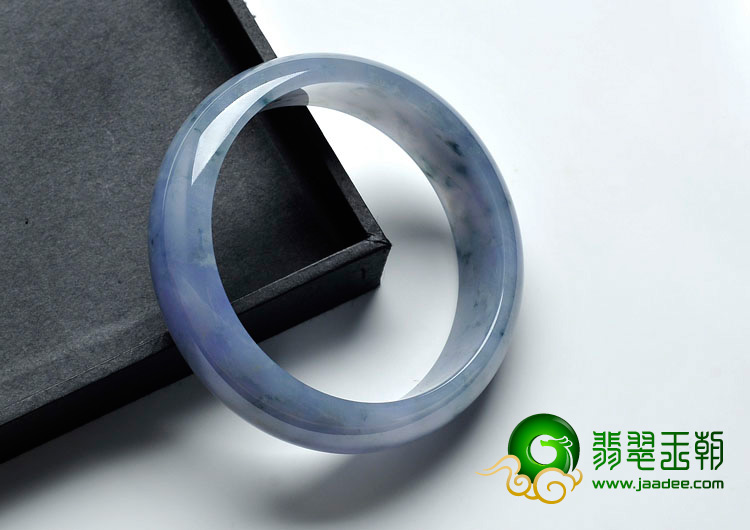 糯冰种紫罗兰飘花缅甸翡翠手镯（58.3mm）