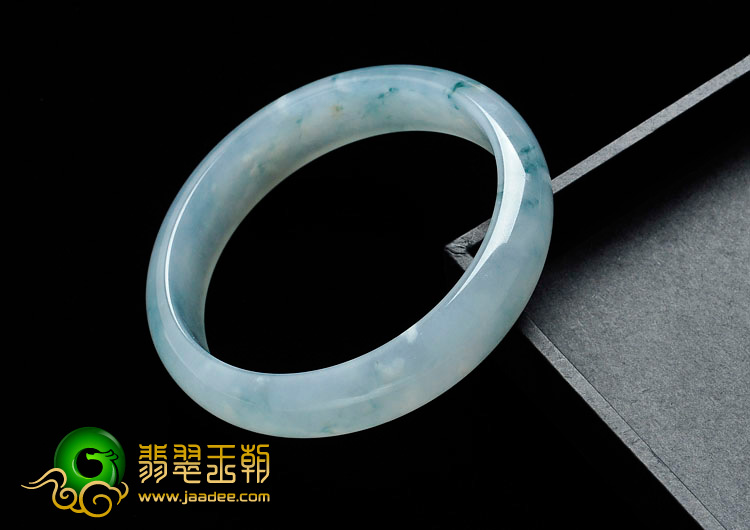 冰种飘花缅甸翡翠手镯（59.5mm）