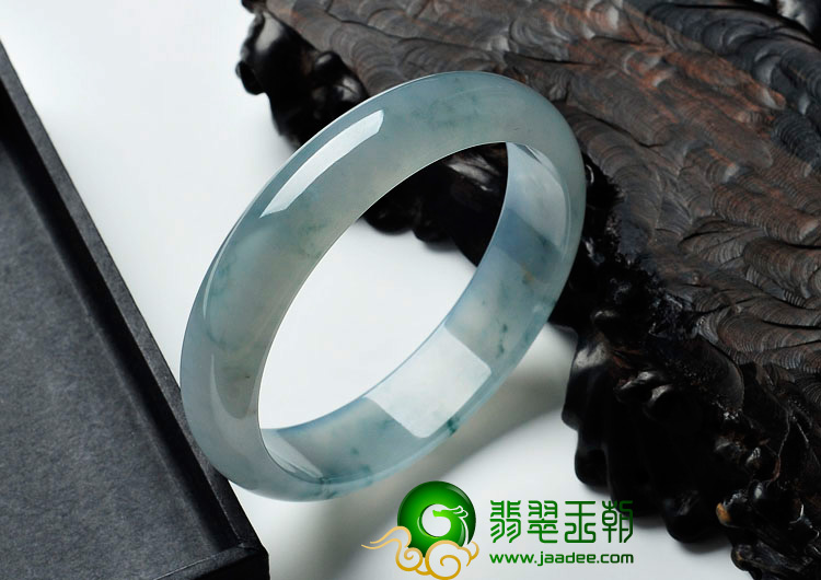 冰种飘花缅甸翡翠手镯（59.5mm）