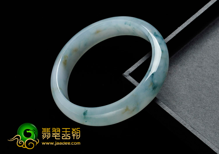 冰种飘花缅甸翡翠手镯（58.9mm）