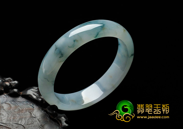 冰种飘花缅甸翡翠手镯（58.9mm）