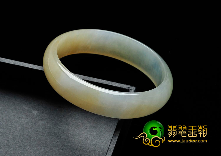 冰种黄翡缅甸翡翠手镯（56.6mm）