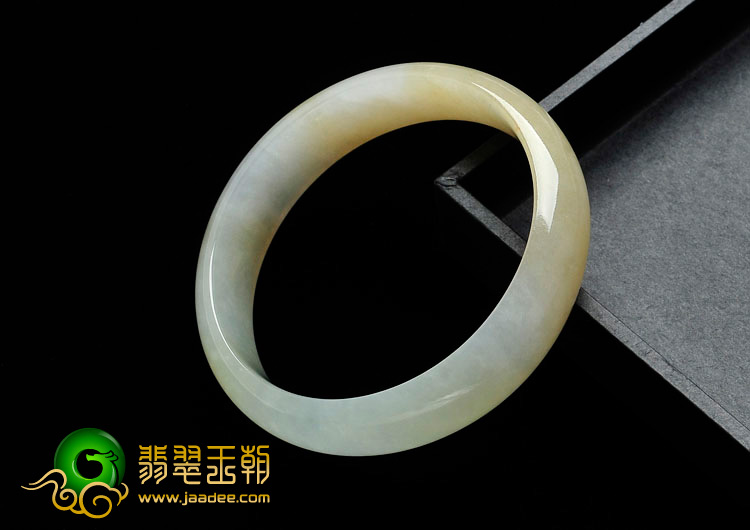 冰种黄翡缅甸翡翠手镯（56.6mm）