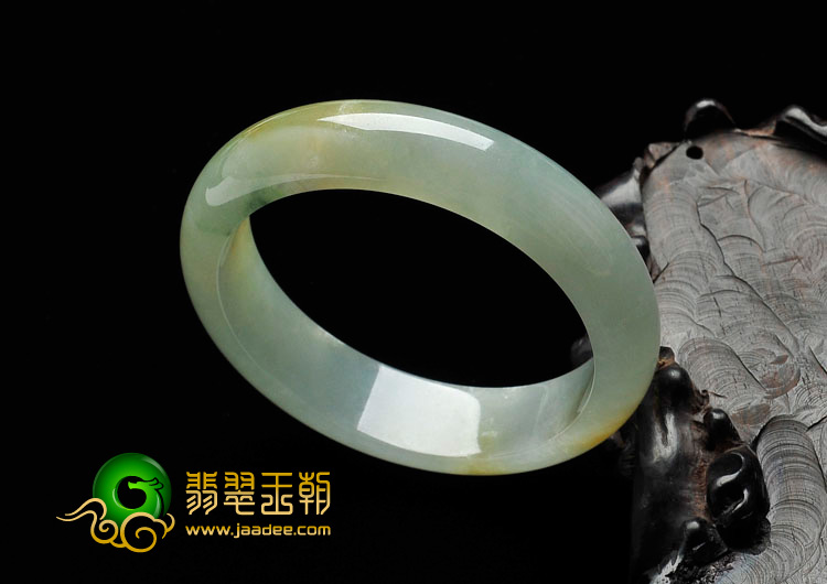 冰种黄翡晴水缅甸翡翠手镯（51.8mm）