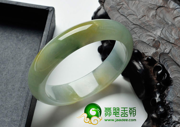 冰种黄翡晴水缅甸翡翠手镯（51.8mm）