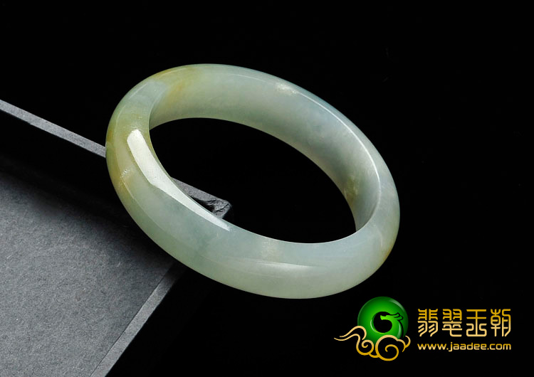 冰种黄翡晴水缅甸翡翠手镯（51.8mm）