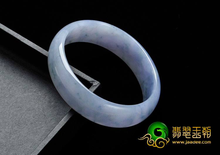 冰种紫罗兰飘花缅甸翡翠贵妃镯（53.2mm-46.9mm）