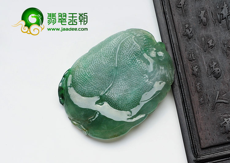 糯冰种晴水缅甸翡翠富贵花开挂件