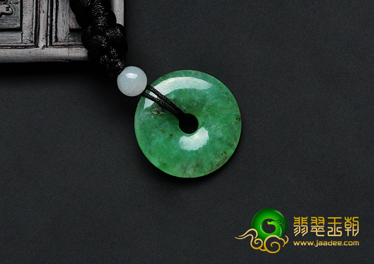 糯冰种翠色满绿缅甸翡翠平安扣挂件（一批走）