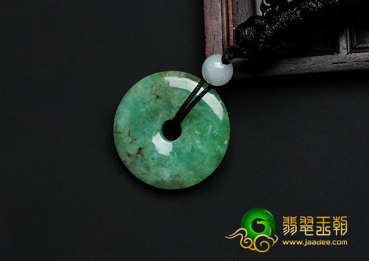 糯冰种翠色满绿缅甸翡翠平安扣挂件（一批走）