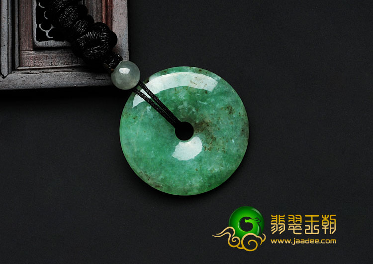 糯冰种翠色满绿缅甸翡翠平安扣挂件（一批走）