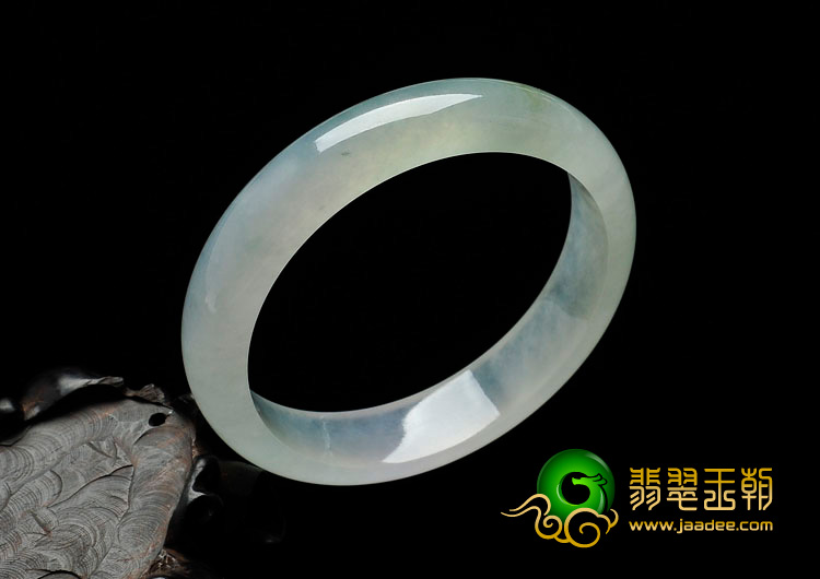 冰种晴水淡紫罗兰缅甸翡翠手镯（56.6mm）