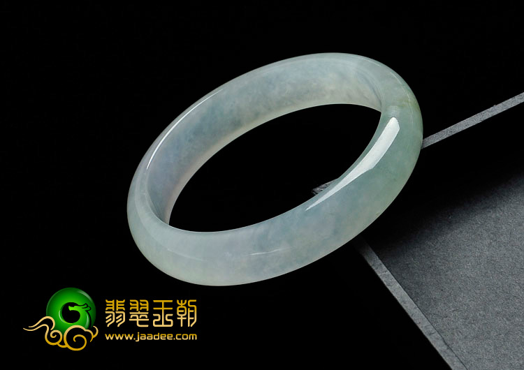 冰种晴水淡紫罗兰缅甸翡翠手镯（56.6mm）