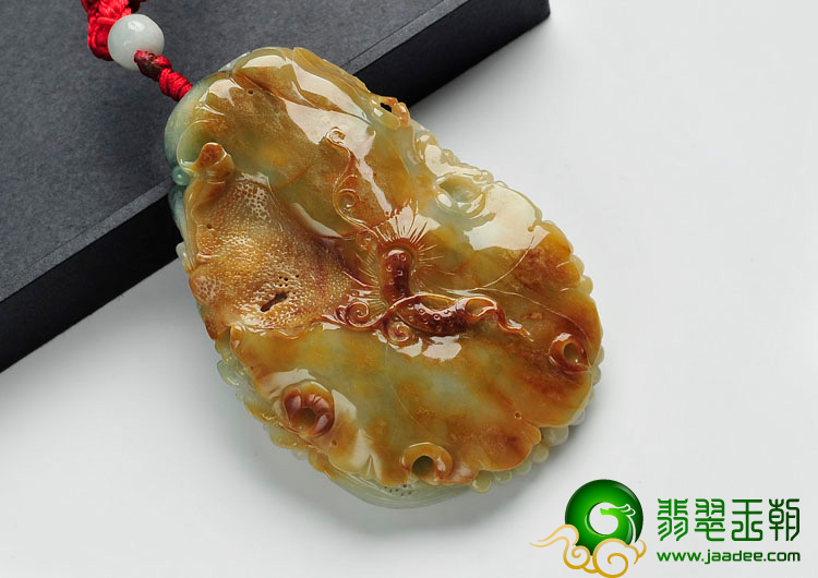 糯冰种三彩缅甸翡翠金玉满堂手玩件