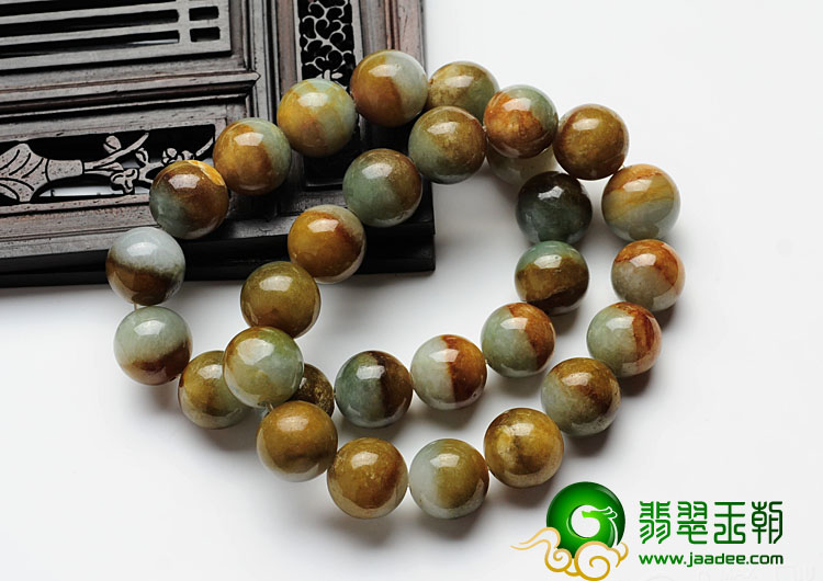 细糯种黄翡晴水缅甸翡翠猫眼状手链（一批走）